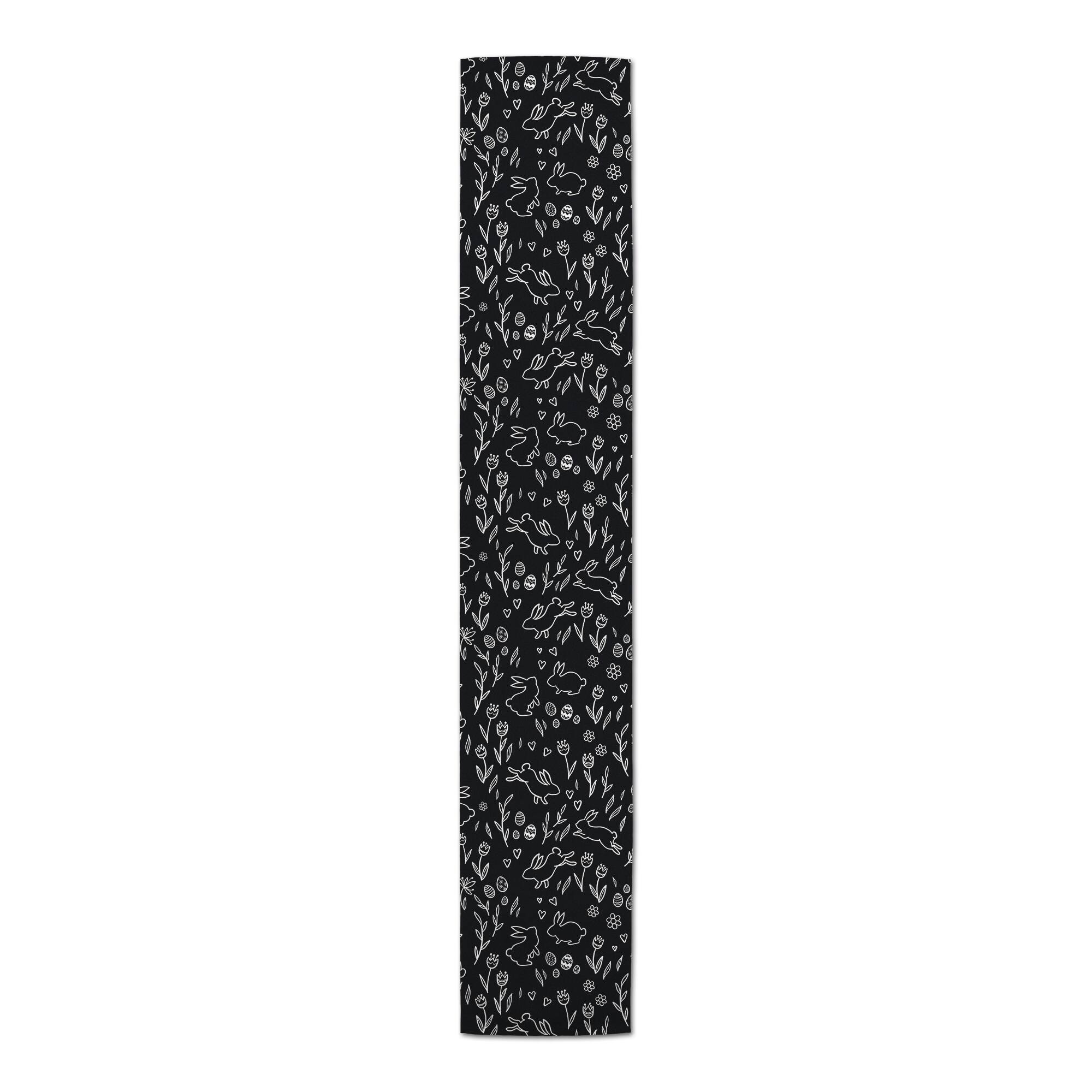 Chalk Easter Bunny Pattern Runner 2 16" x 90" Cotton Twill Runner